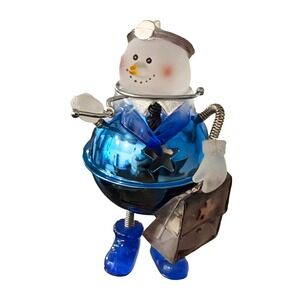 Snowman Doctor Christmas Ornament Bobbler Magnetic Base Made By Roman 2004